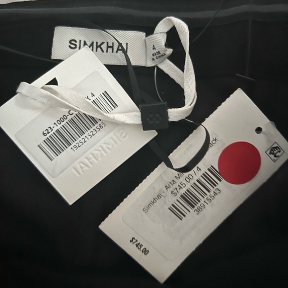 SIMKHAI Arta Crystal Embellished Mini Dress Black Silver NEW with tags - Picture 6 of 8